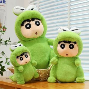 IPIE2 ฟูฟ่อง ของเล่นตุ๊กตาเครยอนชินจัง จระเข้เขียว คอลเลกชัน หมอนตุ๊กตาเครยอนชินจัง น่ารัก น่ารัก ตุ๊กตาพลาสติก Crayon Shin-chan วันเกิดเด็ก คริสต์มาส
