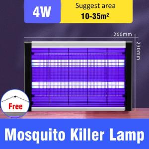 Mosquito Killer Lamp 4/6/20W Fly Electric Killer Hanging UV Light for Bedroom Bathroom Farm LED Light Removable