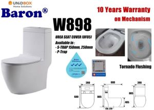 Baron W898 Tornado Flushing with Geberit Fitting WATER CLOSET/UNIDBOX/WC/BATHROOM/TOILET BOWL
