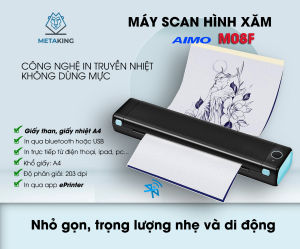 Máy In Hình Xăm (Tatoo) Di Động M08F - Kết nối không dây Bluetooth in từ iPhone - iPad USB [hỏa tốc HCM]