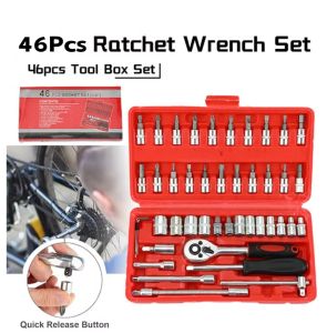 Versatile Tool Kit for Vehicle Maintenance and Repair(46Pcs)