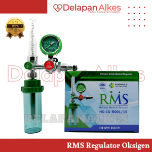 RMS Regulator Oksigen Premium Medical Grade Regulator Medis Cocok Semua Ukuran Tabung O2
