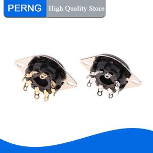 [PERNG] Tehe 1PC 8Pin Bakelite Ống ổ cắm cơ sở s8wpf Bakelite mạ vàng cho kt88 6550 6sn7 el34 ống chân không khuếch đại