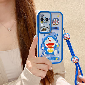 เคสโทรศัพท์ VIVO V30 Pro V29 V29e V27 V27e V25e V25 5G 3D สีสันสดใสลายการ์ตูนมาการองซิลิโคนปลอกอ่อนตุ๊กตาสายคล้องสั้นเลนส์ป้องกันฝาหลังกันกระแทก