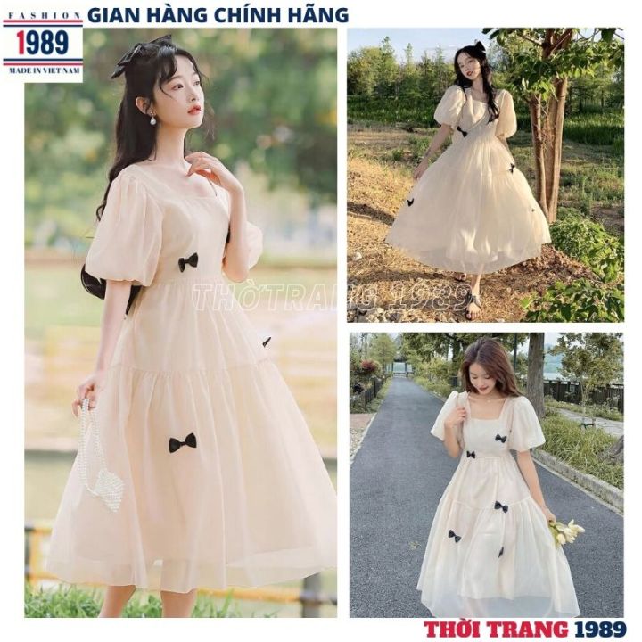 Đầm Babydoll Nữ Trắng Chun Tay 🦋 Váy Nữ Dáng Ngắn Ly Ngực 🦋 | Shopee Việt  Nam