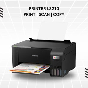 Printer Epson EcoTank L3210 A4 All-in-One Ink Tank - Garansi Resmi 1 Tahun - Print Scan Copy