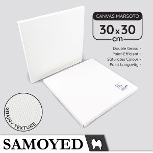 Kanvas Lukis / Artist Canvas Board / Panel 30 x 30 cm Marsoto Samoyed ACVS-MS-3030