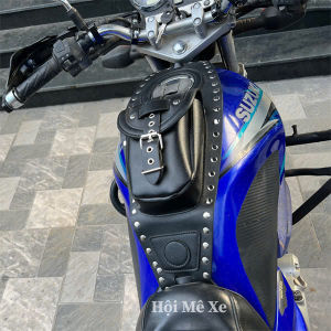 Áo da bao bình xăng xe Suzuki màu đen