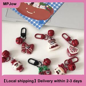 【Local shipping】 Fashion Little Bear Cake Cherry Bow Keychain Pendant For Women Girls Exquisite Headphone Case Charm Backpack Decoration Gifts