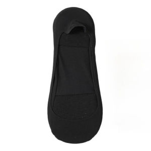 Women Solid Ice Silk Padded Invisible Boat Socks Summer Thin Breathable Sponge Pad Non Slip Heel Sweat Absorbent Casual Socks