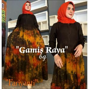 Gamis Raya Twill BG Collection Motif Fariyanti