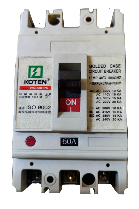 60A Industrial Circuit Breaker Three Phase 3 Pole 25KAIC 250V, Circuit ...