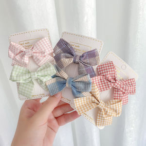 Korean Fashion 2 in 1 set Girls Ins Cute Hairpin Ribbon Hair Clip Hair Accessories