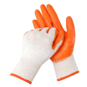 24Pcs Heavy-duty Rubber Gloves with Palm Rubber Coated 12Pair Non-slip Work Cotton Gloves