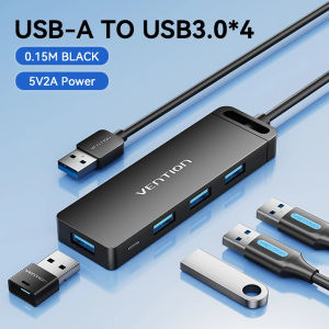 Vention Bộ Chuyển Đổi USB HUB 4 Cổng USB 3.0 Với Nguồn Điện Bộ Chia Nhiều USB Micro USB Mở Rộng OTG Tốc Độ Cao Cho Laplop Bộ Chuyển Đổi Máy Tính PC HUB USB 3 0