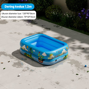 Kolam Renang Anak Ekstra Besar 3 Putaran Kolam Renang Tiup Keluarga Bayi Karet Besar