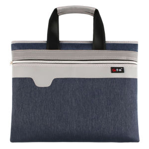 Zipper File Bag Pouch A4 Zippered Document Bag with Handle Business Document Briefcase Filing Holder Storage Organizer Portable Travel Handbag