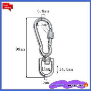 Fkend Stainless Steel Swivel Snap Hooks Locking Dog Leash Buckle Quick Release Buckle Carabiner Clips For Dog Walking Camping