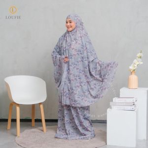 LOUFIE - Mukena Dewasa Traveling Mini Pouch Parasut Korea Motif Premium