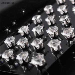【ZP】 Flash Sale Cute 6 12Pairs Rhinestone Ear Stud Earrings Wedding Earrings Jewelry Gift