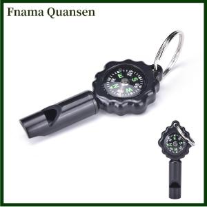 Fnama ตั้งแคมป์การอยู่รอดนกหวีดเข็มทิศเครื่องวัดอุณหภูมิ LED ไฟฉาย