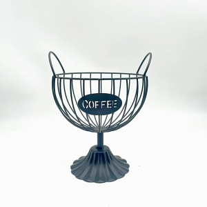 Durable Coffee Stand Basket Holder Large Capacity Coffee Holder Rack Display Stand Portable Shelves for Coffee Shop