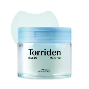Torriden DIVE IN Multi Pad (80 pads) Serum infused Facial Pads for Cooling Soothing Hydrating Spot Masking Hyaluronic Acid Panthenol Allantoin