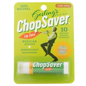 ChopSaver Lip Balm 100% Natural Hydrating Lip Care Chapstick for Musicians and More Effective Relief for Dry Cracked Lips and Skin Made in USA 0.15 Oz (Single)