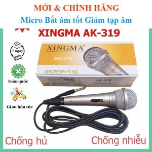 Micro Karaoke XINGMA AK-319 Chống HúChống rèbắt âm tốt giọng hay Giảm tạp âm Thân kim loại