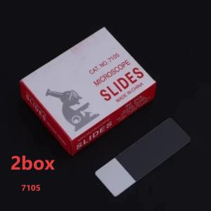 100Pcs Microscope Slides And Cover Slips Plain/Frosted Microscope Glass Slides Lab School Supplies