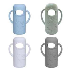 Grade Silicone Shockproof Protector for Dr. Brown Glass Feeding Bottles Anti Scratch Drop Protections 4PCS Set