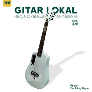 [pack kayu] Gitar Akustik premium kualitas Model Lava Me gitar 3/4 Lucu ASLI PRODUK Lokal tebal dan tanam besi