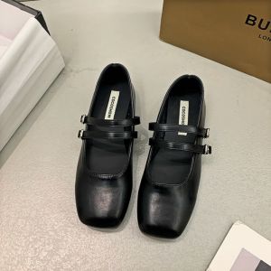 รองเท้าแมรี่เจนส้นแบนนุ่ม รองเท้าหนังคุณภาพสูง สไตล์ฝรั่งเศส สไตล์ที่ขายดีที่สุดสำหรับฤดูใบไม้ผลิและฤดูร้อน