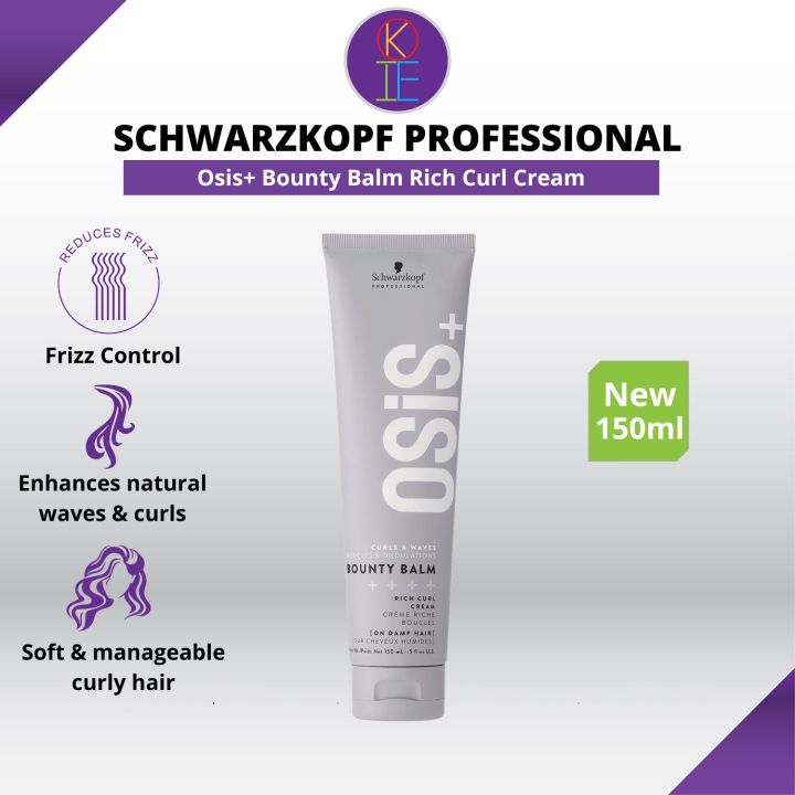 Schwarzkopf Osis+ Bounty Balm – Lockendefinier-Creme, 150 Ml – Für Lockiges, Gewelltes Haar