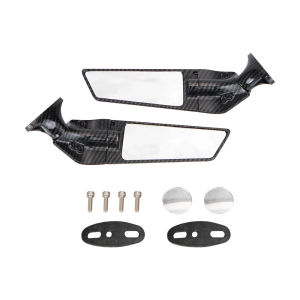 Xe máy có thể điều chỉnh nhôm gương chiếu hậu sợi carbon gió kính chiếu hậu cho KAWASAKI NINJA 400 650 ZX10R zx6r HONDA CBR Aprilia Suzuki