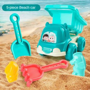 ชุดของเล่นถังและพลั่วสำหรับเด็กถังทรายและทรายทำจากฟางข้าวสาลีขนาดเล็กสำหรับชายหาด