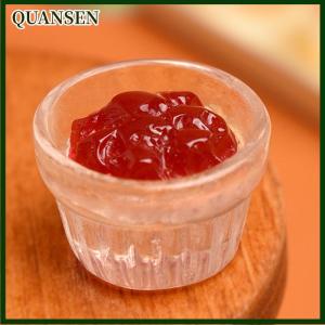 QUANSEN 10pcs Dollhouse Miniature Food Play Scene Decoration Mini Strawberry Jam Mango Jam Doll Accessory Toys