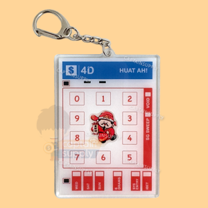 (SG Seller) ★ INSTOCK 4D Spinning Keychain ★ Fortune God of Wealth Lucky Number Huat Bag Charm Spin Singapore Souvenir