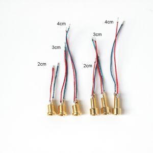 LUSIT 1Pcs With Soldering Wires MMCX Female Socket Pure Copper Gold-Plated Built-in Threaded Nut Holder Earphone Wiring Connector Durable Universal Audio Pin Socket for Earphone Audio Cable Modification Wiring Repair