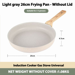 Frying Pan Non Stick Cooking Pan Induction Pan Medical Stone Wok 26CM With Lid Kawali Suitable For All Stove