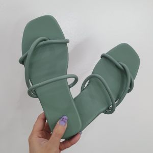 Dép xỏ ngón nữ lê bệt mũi vuông quai mảnh 3 bính ngang chéo đi biển đi chơi mới hot trend 2021 giá rẻ đẹp mùa hè