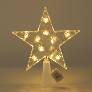 Large Glowing Christmas Tree Topper / Five-pointed Star LED Lights / Fairy Pentagram Light Christmas Tree Topper Decoration
