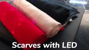 Holiday Warm Led Christmas Scarf for Halloween Christmas Party Scarf Christmas Scarves With Lights