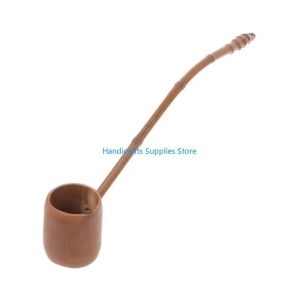 Kirilgu Handmade Natural Bamboo Tea Water Spoon for Extra Long Handle Healhy 7M5T2