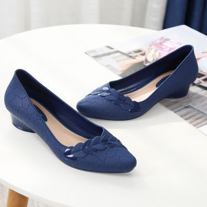 Free Shipping Baotou Fashion All-Season Shallow-Toe Single-Heel Chunky-Heel Wedge Jelly Sandals For Women Summer Versatile Comfortable Non-Slip Soft Sole