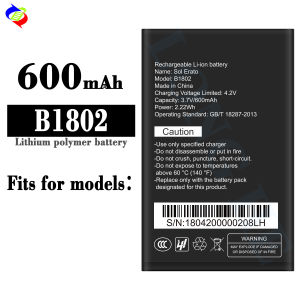 Dimi for Sol Mobile Phone Battery B1802 New Fast Charge Battery 600MAh
