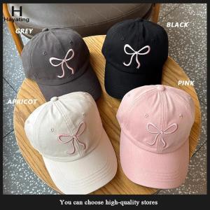 Hayating Sweet Bowknot Baseball Cotton Adjustable Snapback Hat Spring Autumn Embroidery Womens Cap Outdoor Casual Sun Hat Visors Hat