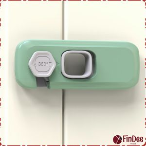 FinDee ล็อคนิรภัยสี่เหลี่ยม ตัวล็อคประตูตู้เย็น ราคาต่อ 1 ชิ้น  ตัวล็อคที่ป้องกันไม่ให้เด็กเปิดลิ้นชัก safety lock มีสินค้าพร้อมส่ง