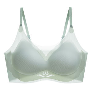 Bra for Women  S-L Non-Wired Seamless Ice Sensation Soft Support Thin Shoulder Straps Breathable Push-up Ladies Underwear
