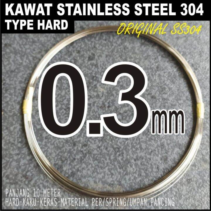 Kawat Stainless Steel Sus 304 0.3mm Hard Kaku 10 Meter | Lazada Indonesia